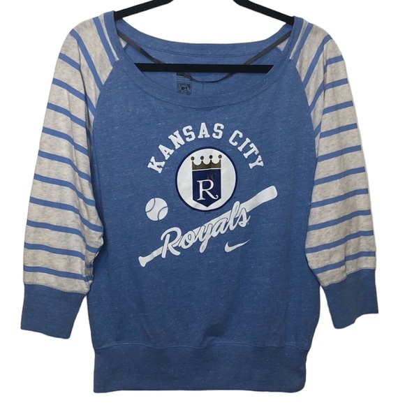 NIKE | Kansas City Royals MLB Baseball Cooperstown Collection 3/4 Sleeve Shirt - Picture 1 of 7